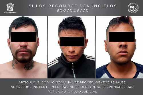 Detienen a tres probables implicados en secuestro exprés en Toluca